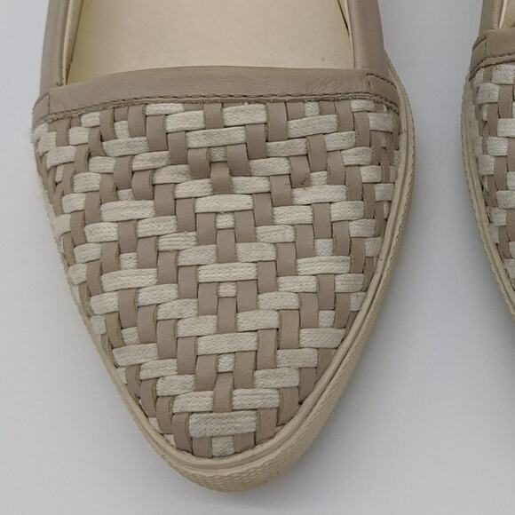 Aerin Daniela Woven Toe Tan Slip On Flats Size 8 - Picture 7 of 9